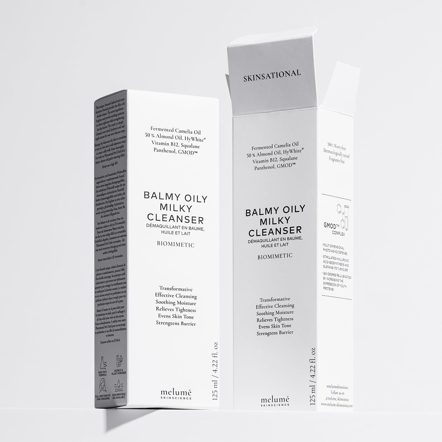 image packshot of packaging of balmy oily milky cleanser