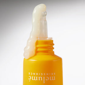image mood of squeezing Melume Skinscience's super c-shot 25% vitamin c serum out of tube