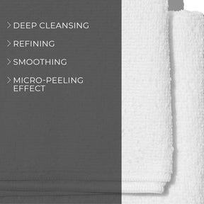 image of Melume Skinscience's phenomenal peeling cloth and benefits such as deep cleansing, refining, smoothing and has a micro-peeling effect.